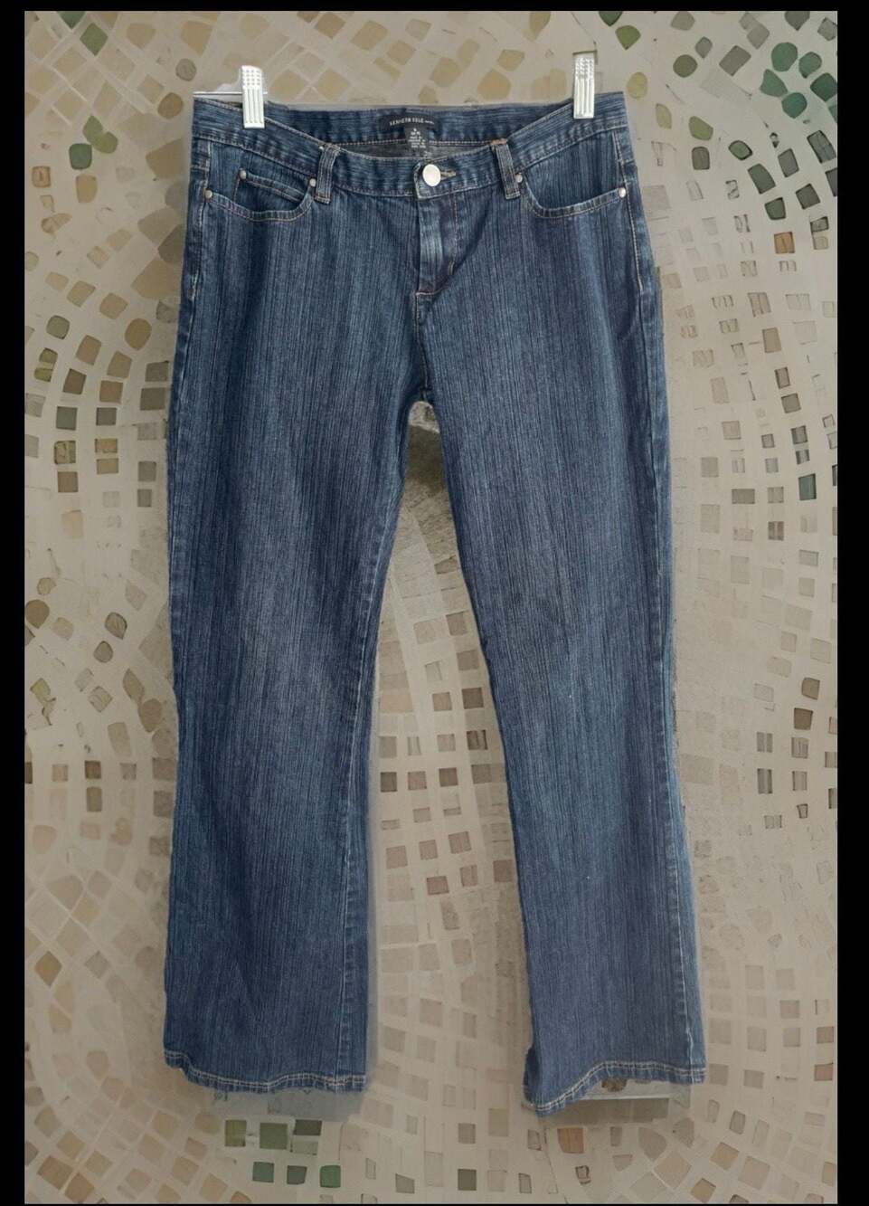 Kenneth Cole New York Straight Leg Blue Denim Jeans Size 6